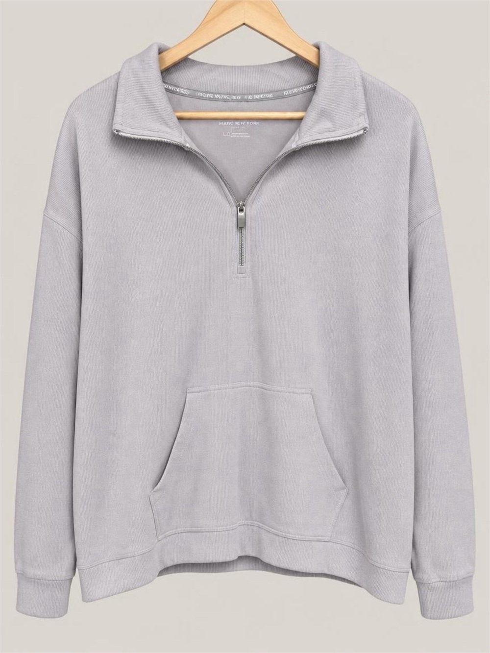 Marc New York Light Lilac Half-Zip Pullover Sweatshirt - L